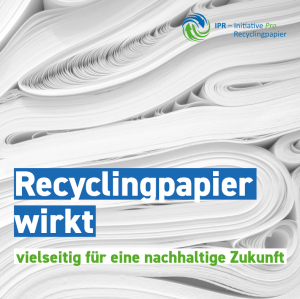 Titelblatt der Broschüre Recyclingpapier wirkt
