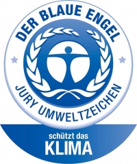 Logo Blauer Engel - Schützt das Klima